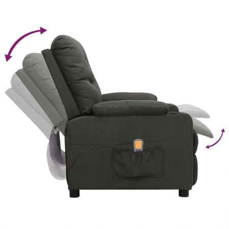 Massage Chair Dark Grey Fabric