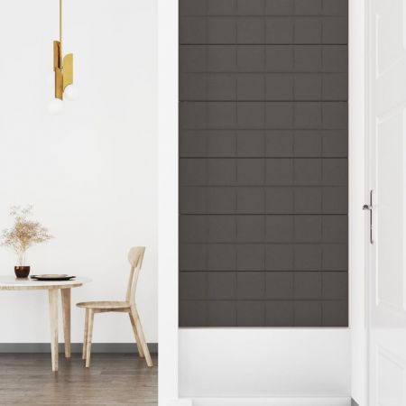 Wall Panels 12 pcs Dark Grey 90x30 cm Fabric 3.24 m²