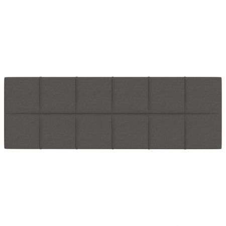 Wall Panels 12 pcs Dark Grey 90x30 cm Fabric 3.24 m²