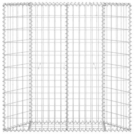 Trapezium Gabion Raised Bed Galvanised Steel 100x20x100 cm