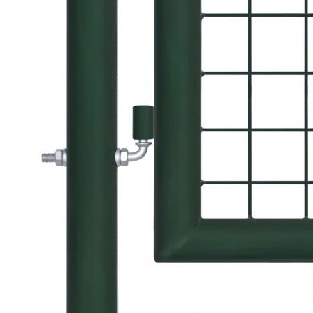 Fence Gate Steel 100x75 cm Green