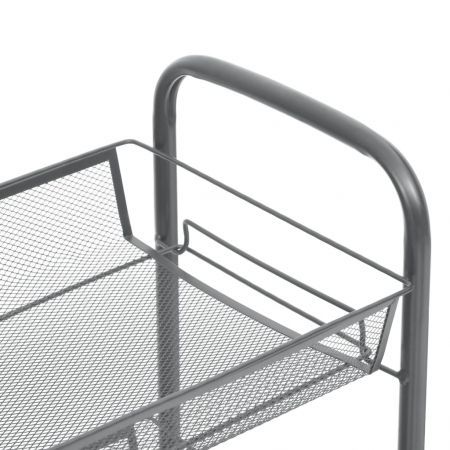 4-Tier Kitchen Trolley Grey 46x26x85 cm Iron