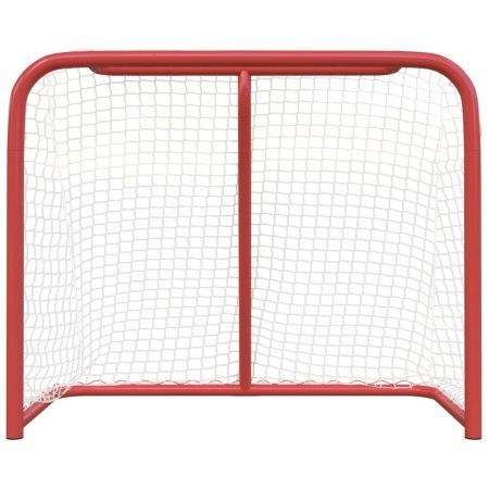 Hockey Goal Red and White 183x71x122 cm Polyester