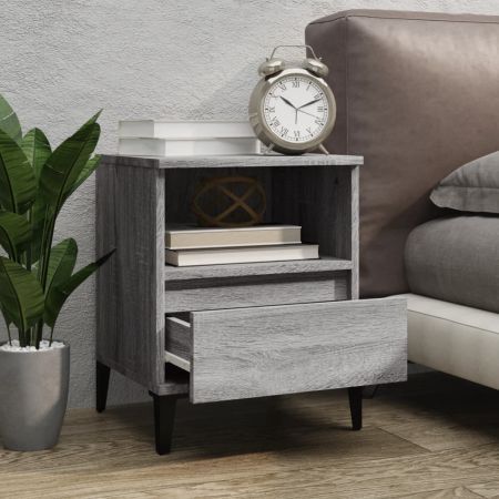 Bedside Cabinets 2 pcs Grey Sonoma 40x35x50 cm