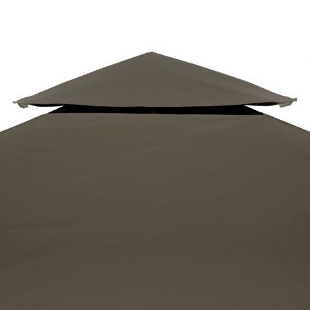 2-Tier Gazebo Top Cover 310 g/m² 4x3 m Taupe