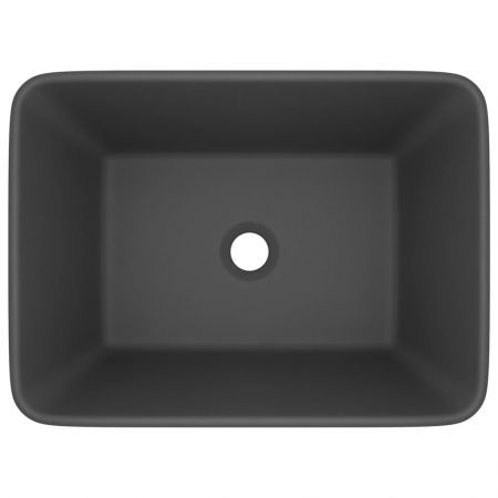 Luxury Wash Basin Matt Dark Grey 41x30x12 cm Ceramic