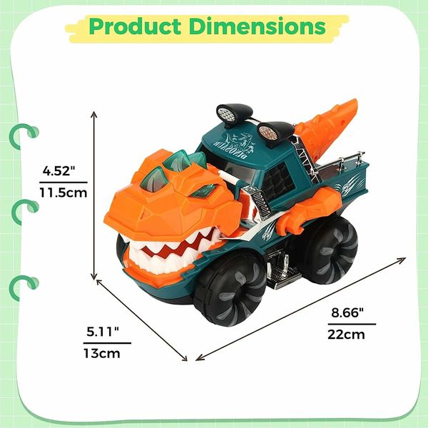 Dinosaur Car Toy for 3 to 5 Years Old Boys Girls