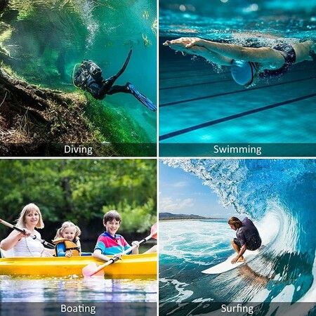 Waterproof Camera Full HD 2.7K 48 MP Underwater Camera Video Recorder with 64G Memory Card for Snorkeling