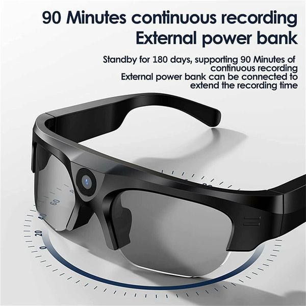 Sports Multifunctional Sunglasses Bluetooth Glasses, Hidden Camera Glasses With 128GB Memory Card