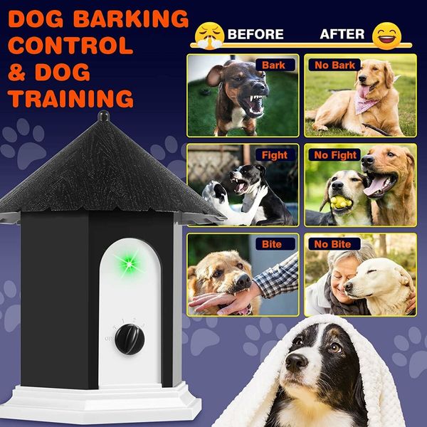 Anti Barking Device,Dog Barking Control Devices Up to 50 Ft Range Dog Training & Behavior Aids,2 in 1 Ultrasonic Dog Barking Deterrent Devices,Outdoor Anti Barking Device