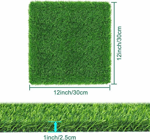 1pcs Chicken Nesting Box Pads, Thick Artificial Grass Mat for Chicken Coop Bedding, 30*30cm