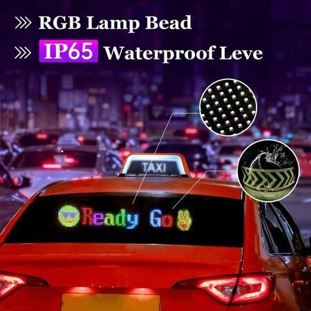 12x66cm 16x128pixel LED Signs  Advertising Flexible USB 5V LED Store Sign Bluetooth App Control Custom Text Pattern  Programmable LED Display