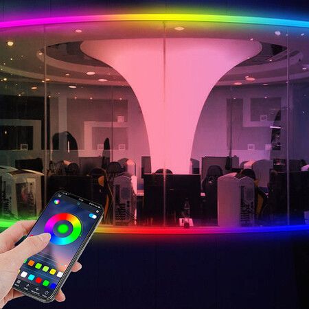 12V 3 Meter RGB Neon LED Strip, USB Cable Smart Rope Lights, App Music Sync Color Changing Light