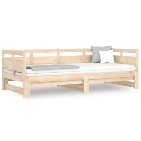 Pull-out Day Bed Solid Wood Pine 2x(92x187) cm