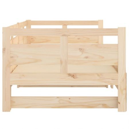 Pull-out Day Bed Solid Wood Pine 2x(92x187) cm