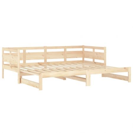 Pull-out Day Bed Solid Wood Pine 2x(92x187) cm