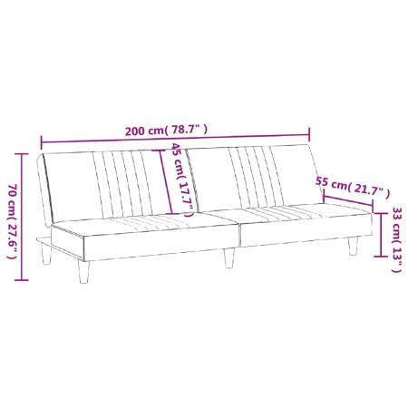 Sofa Bed Dark Grey Fabric