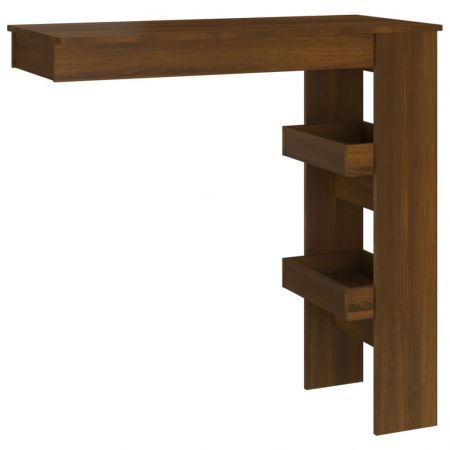 Wall Bar Table Brown Oak 102x45x103.5 cm Engineered Wood