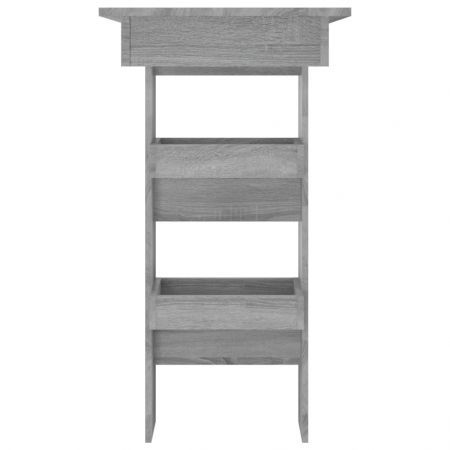 Wall Bar Table Grey Sonoma 102x45x103.5 cm Engineered Wood