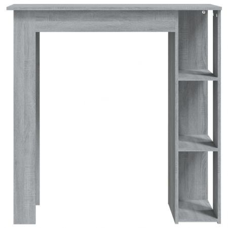 Bar Table with Shelf Grey Sonoma 102x50x103.5 cm Engineered Wood