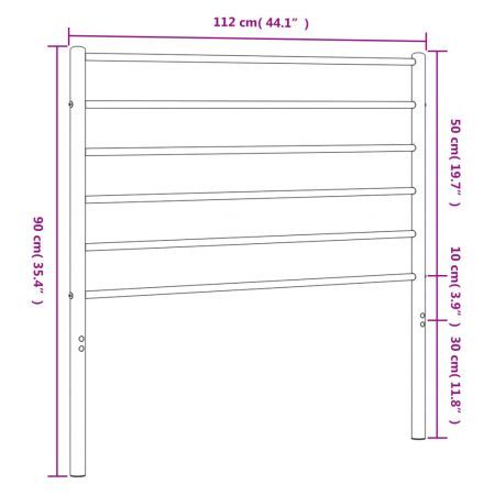 Metal Headboard White 107 cm