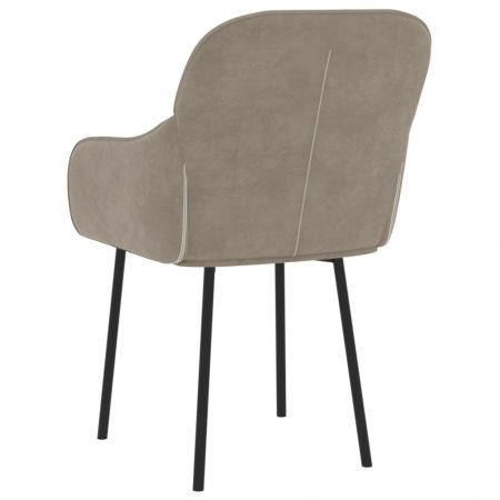 Dining Chairs 2 pcs Light Grey Velvet