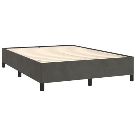 Bed Frame Dark Grey 137x190 cm Double Velvet