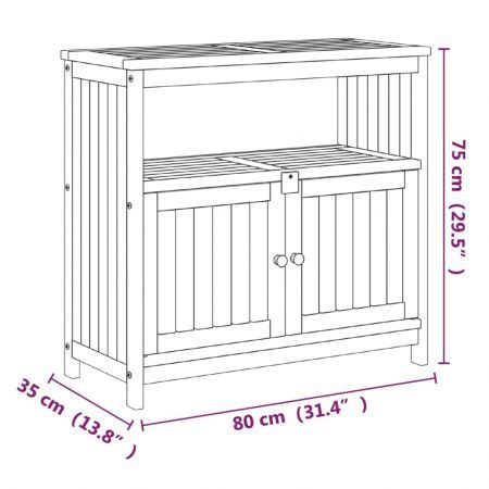 Garden Console Table 80x35x75 cm Solid Wood Acacia