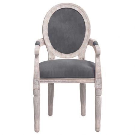 Dining Chair Dark Grey 54x56x96.5 cm Velvet