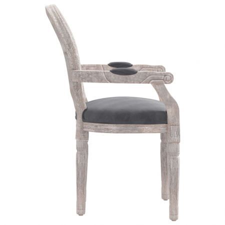 Dining Chair Dark Grey 54x56x96.5 cm Velvet