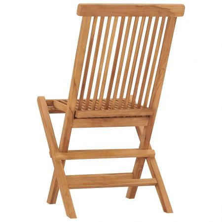 Folding Garden Chairs 4 pcs Solid Wood Teak