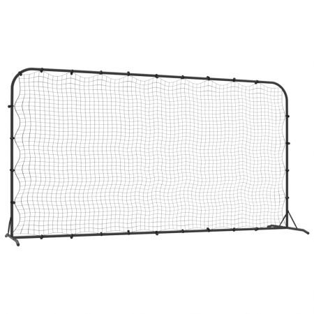 Football Rebounder Net Black 366x90x183 cm HDPE