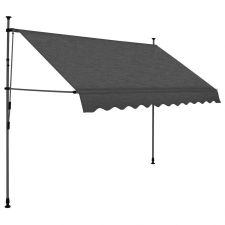 Manual Retractable Awning with LED 300 cm Anthracite