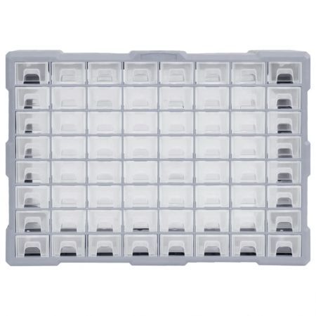 Multi-drawer Organiser with 64 Drawers 52x16x37.5 cm