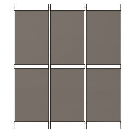 3-Panel Room Divider Anthracite 150x200 cm Fabric