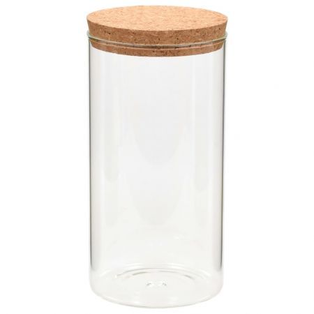 Storage Glass Jars with Cork Lid 6 pcs 1100 ml