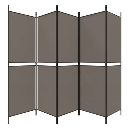 5-Panel Room Divider Anthracite 250x220 cm Fabric