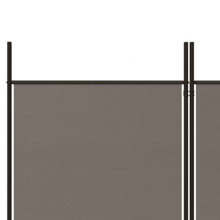 5-Panel Room Divider Anthracite 250x220 cm Fabric