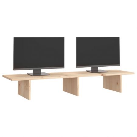 Monitor Stand 100x27x15 cm Solid Wood Pine