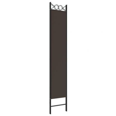 3-Panel Room Divider Brown 120x220 cm Fabric