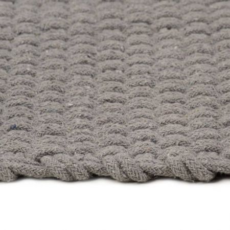 Rug Rectangular Grey 180x250 cm Cotton