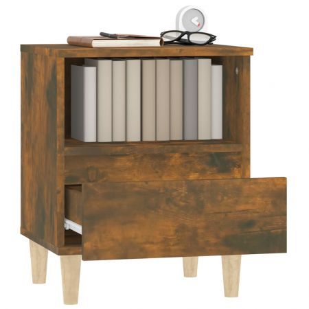 Bedside Cabinets 2 pcs Smoked Oak 40x35x50 cm