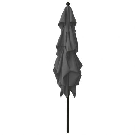 3-Tier Parasol with Aluminium Pole Anthracite 2.5x2.5 m