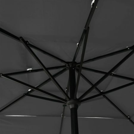 3-Tier Parasol with Aluminium Pole Anthracite 2.5x2.5 m