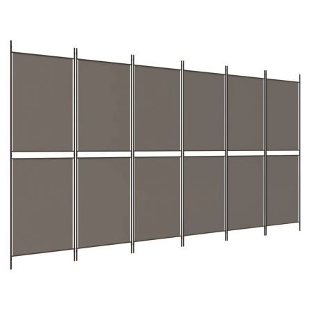 6-Panel Room Divider Anthracite 300x180 cm Fabric