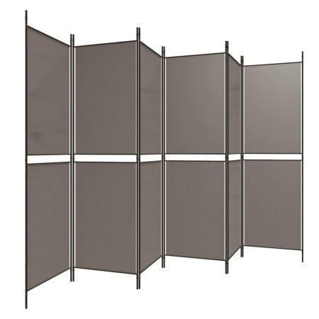 6-Panel Room Divider Anthracite 300x180 cm Fabric