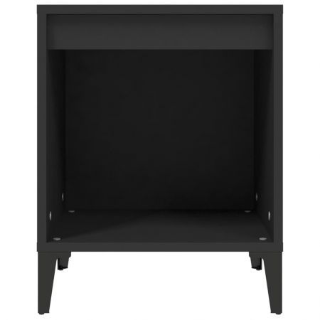 Bedside Cabinet Black 40x35x50 cm