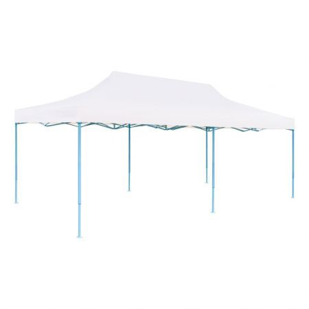 Folding Pop-up Partytent with Sidewalls 3x6 m Steel White