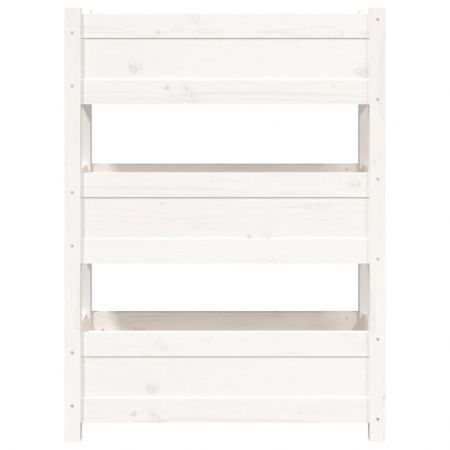 Planter White 77x25x104.5 cm Solid Wood Pine