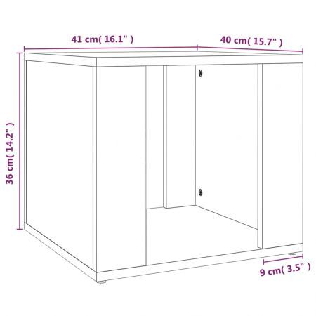 Bedside Table Sonoma Oak 41x40x36 cm Engineered Wood